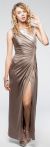 Main image of Sleeveless Wrap Around Style Shimmery Long Formal Prom Dress